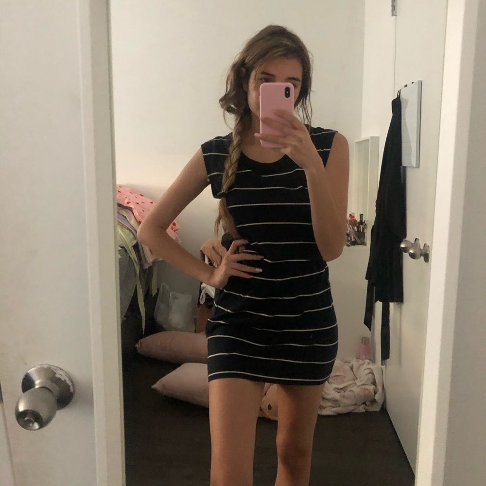 Petite navy blue dress